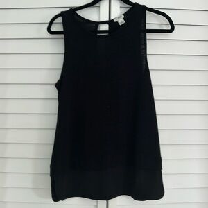 J.Crew Black Sleeveless Top with Black Trim